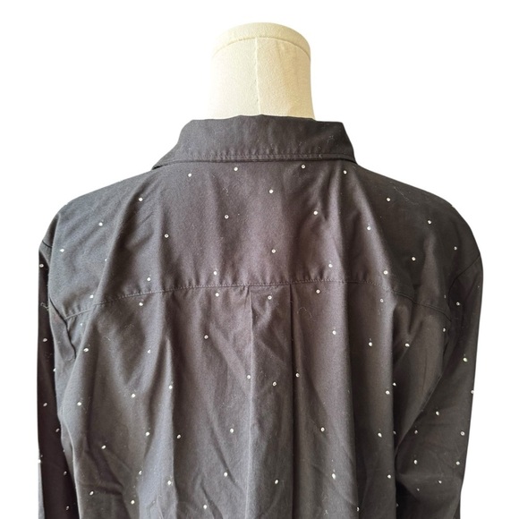 J. Crew - NWT Rhinestone Modern Button Up Blouse Top Sz L - Picture 5 of 7